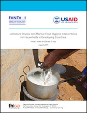 Cover of the report Literature Review on Effective Food Hygiene Interventions for Households in Developing Countries