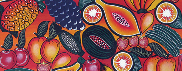 colorful pattern depicting produce
