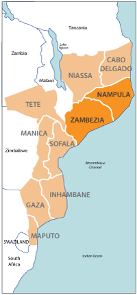 map of Mozambique provinces