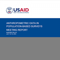 cover of USAID Anthropometric meeting report